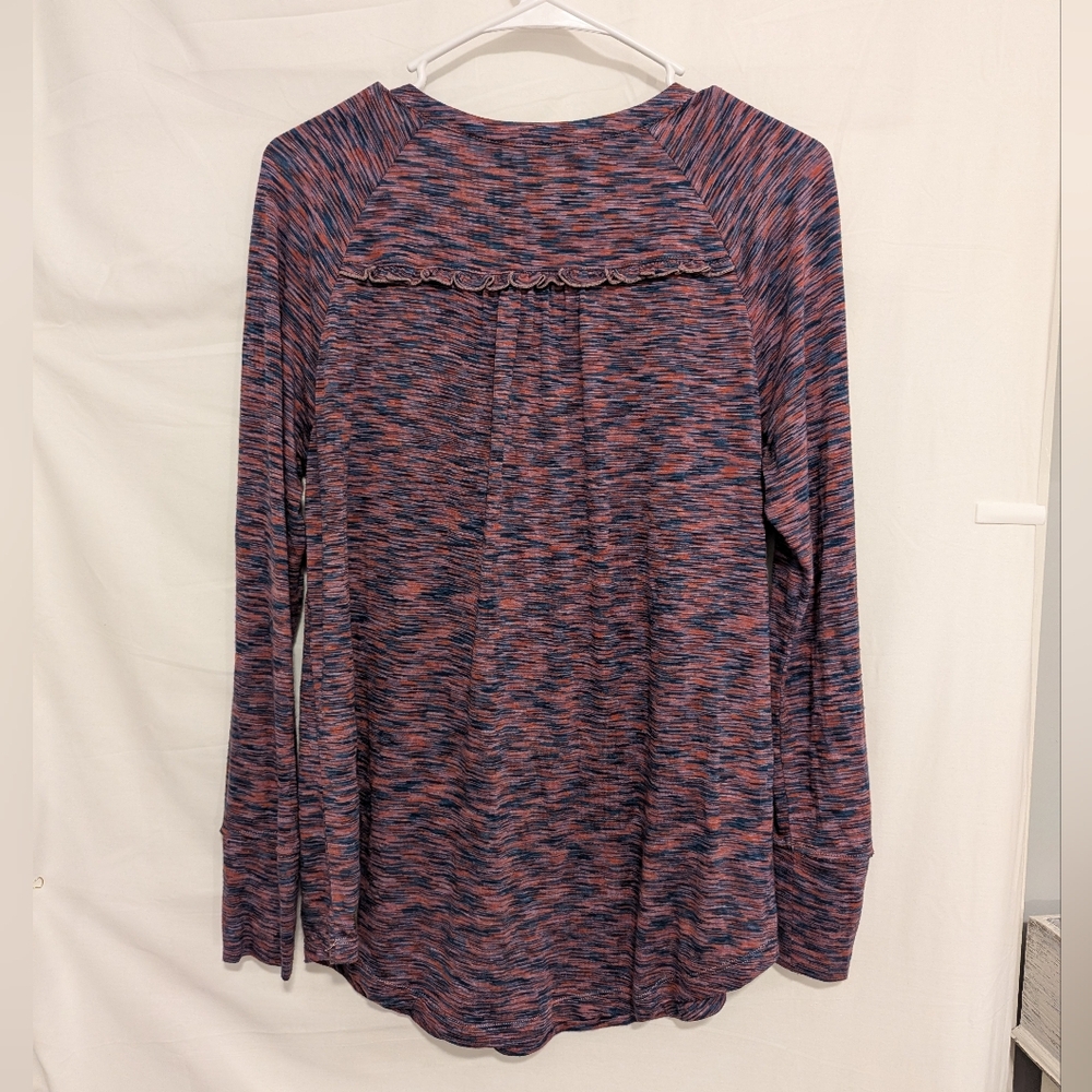 Matilda Jane Planetarium Top Womens XS Purple Blue Red Multicolor Ruffle - Picture 6 of 7
